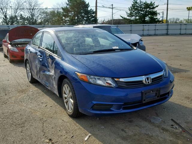 19XFB2F96CE017192 - 2012 HONDA CIVIC EXL BLUE photo 1