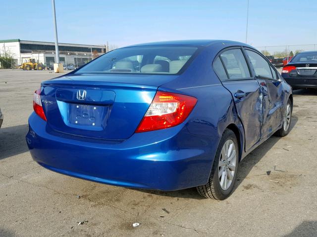 19XFB2F96CE017192 - 2012 HONDA CIVIC EXL BLUE photo 4