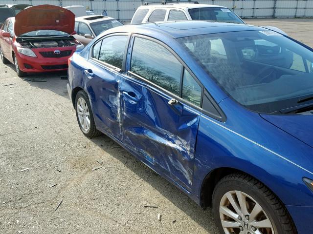 19XFB2F96CE017192 - 2012 HONDA CIVIC EXL BLUE photo 9