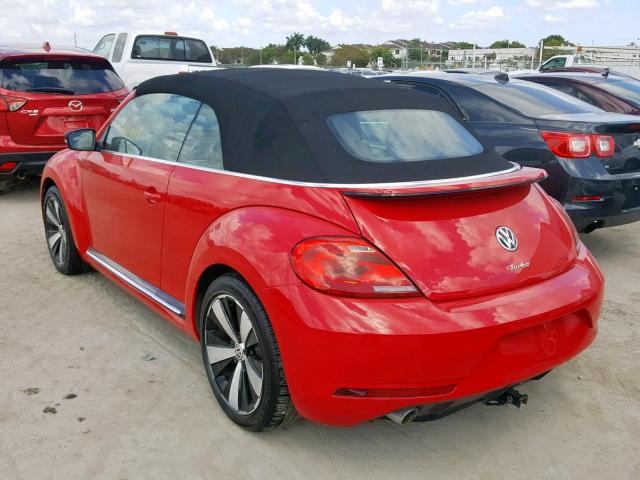 3VW7T7AT7EM813019 - 2014 VOLKSWAGEN BEETLE TUR RED photo 3