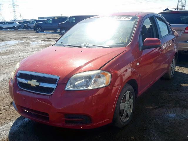 KL1TD56658B243501 - 2008 CHEVROLET AVEO BASE Қызыл фото 2