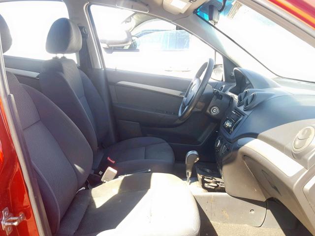KL1TD56658B243501 - 2008 CHEVROLET AVEO BASE Қызыл фото 5