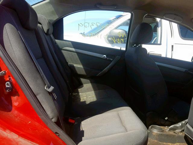 KL1TD56658B243501 - 2008 CHEVROLET AVEO BASE Қызыл фото 6