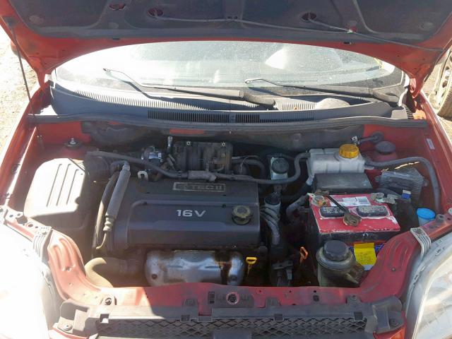 KL1TD56658B243501 - 2008 CHEVROLET AVEO BASE Қызыл фото 7