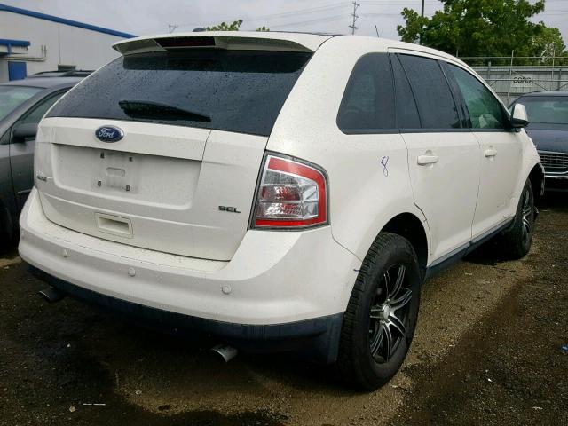 2FMDK38C18BB23338 - 2008 FORD EDGE SEL WHITE photo 4