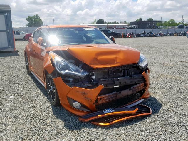 KMHTC6AE0DU134938 - 2013 HYUNDAI VELOSTER T ORANGE photo 1