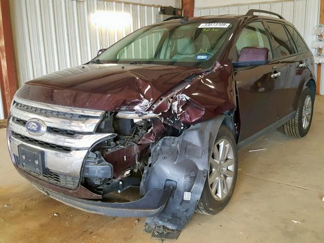 2FMDK3JC2BBA53236 - 2011 FORD EDGE SEL MAROON photo 2