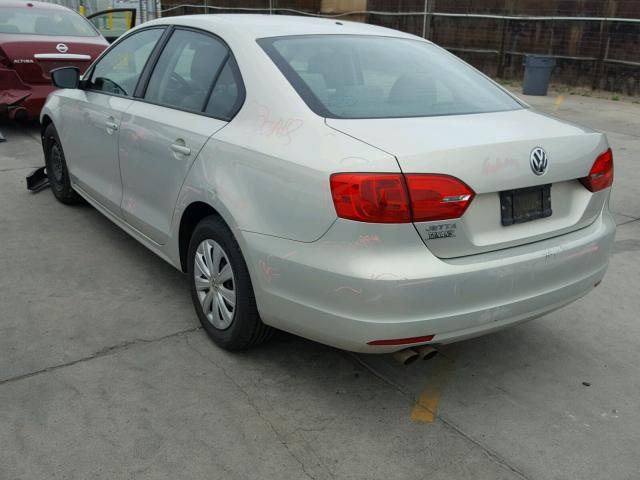3VW2K7AJ8BM364800 - 2011 VOLKSWAGEN JETTA BASE Արծաթագույն լուսանկար 3