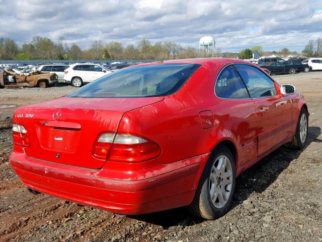 WDBLJ65G0XF058912 - 1999 MERCEDES-BENZ CLK 320 RED photo 4