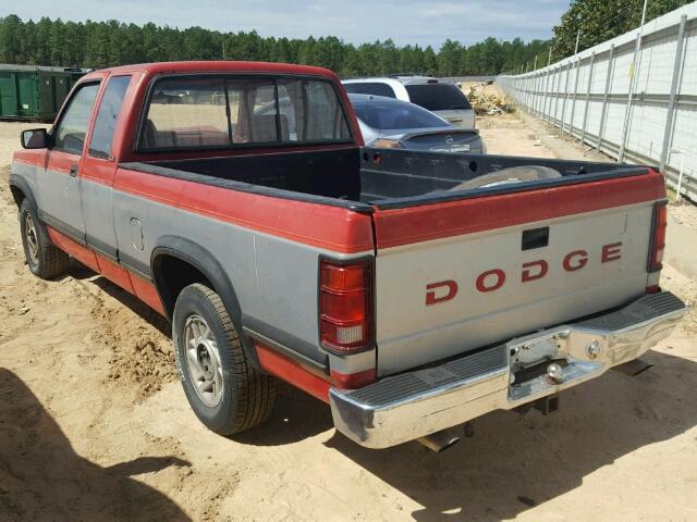 1B7FL23X0PS237608 - 1993 DODGE DAKOTA TWO TONE photo 3