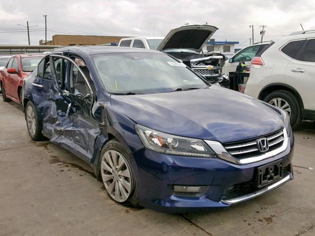 1HGCR2F80FA087673 - 2015 HONDA ACCORD EXL BLUE photo 1