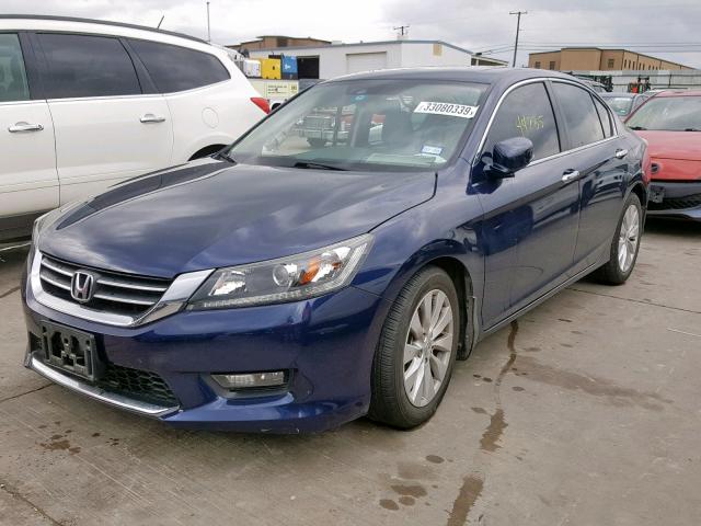 1HGCR2F80FA087673 - 2015 HONDA ACCORD EXL BLUE photo 2