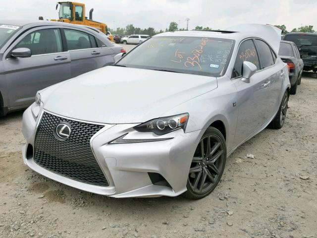 JTHBF1D27E5035782 - 2014 LEXUS IS 250 SILVER photo 2