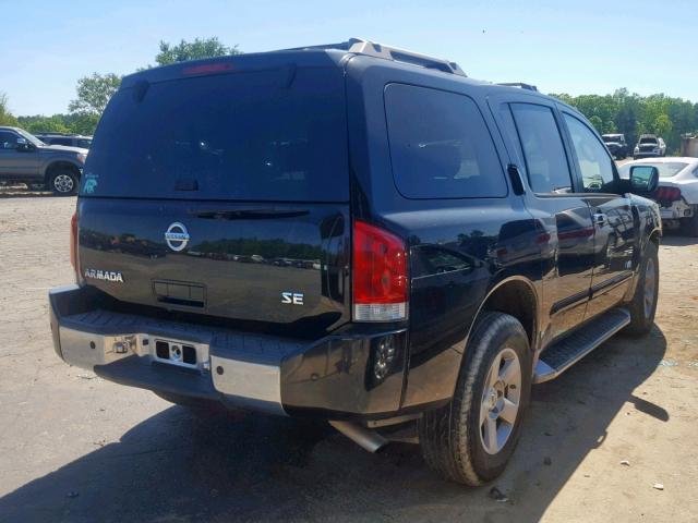 5N1AA08A45N725878 - 2005 NISSAN ARMADA SE BLACK photo 4