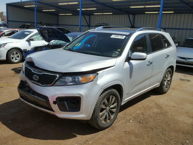 5XYKWDA28BG161031 - 2011 KIA SORENTO SX SILVER photo 2