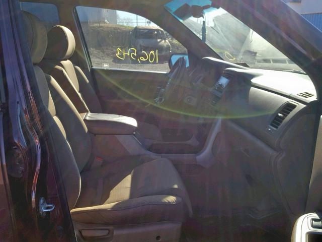 5FNYF18258B020318 - 2008 HONDA PILOT VP BURGUNDY photo 5