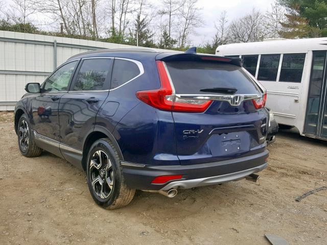 7FARW2H93JE007889 - 2018 HONDA CR-V TOURI BLUE photo 3