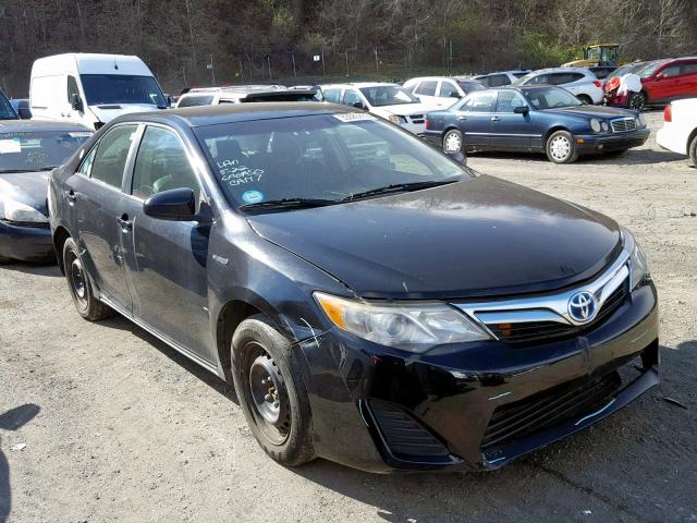 4T1BD1FK8CU055963 - 2012 TOYOTA CAMRY HYBR BLACK photo 1