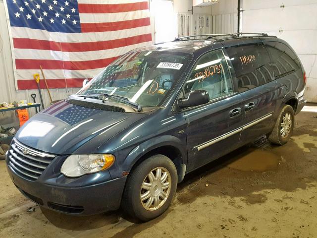 2A4GP54L37R288747 - 2007 CHRYSLER TOWN & COU BLUE photo 2