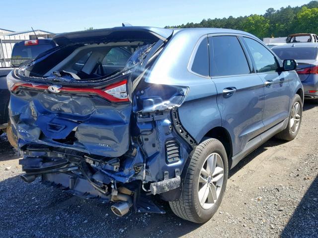 2FMPK3J83JBB48394 - 2018 FORD EDGE SEL BLUE photo 4