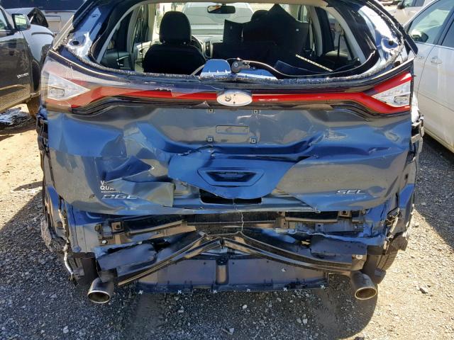 2FMPK3J83JBB48394 - 2018 FORD EDGE SEL BLUE photo 9