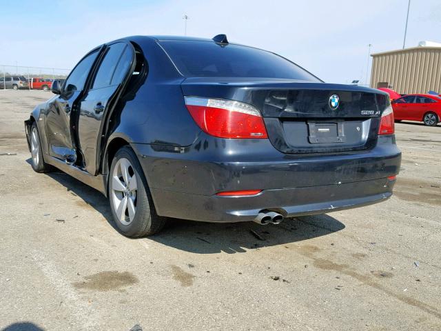 WBANV13548CZ53869 - 2008 BMW 528 XI BLACK photo 3