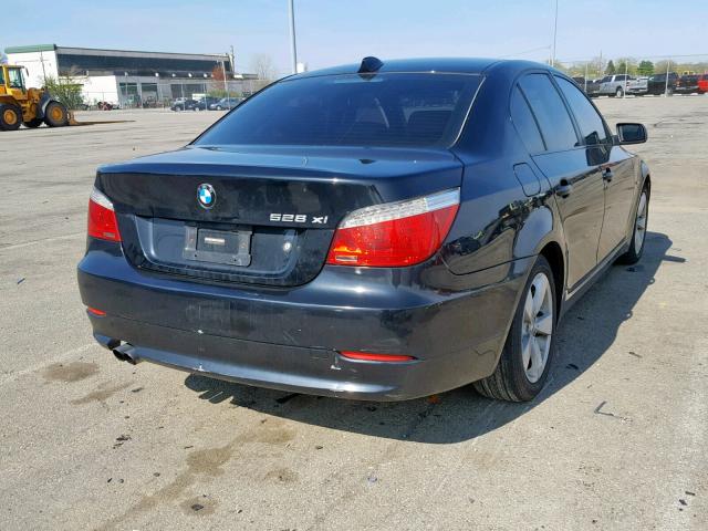 WBANV13548CZ53869 - 2008 BMW 528 XI BLACK photo 4