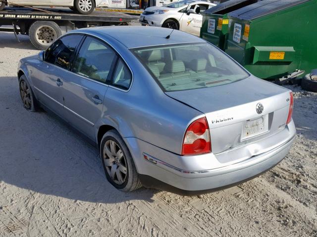 WVWTH63B02P246871 - 2002 VOLKSWAGEN PASSAT GLX 蓝色 照片 3
