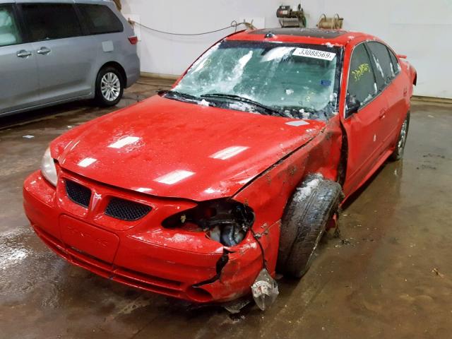 1G2NG52E14C239105 - 2004 PONTIAC GRAND AM S RED photo 2