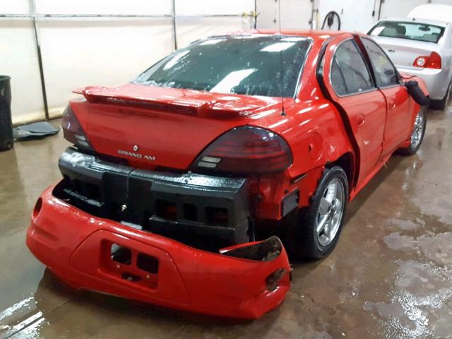 1G2NG52E14C239105 - 2004 PONTIAC GRAND AM S RED photo 4