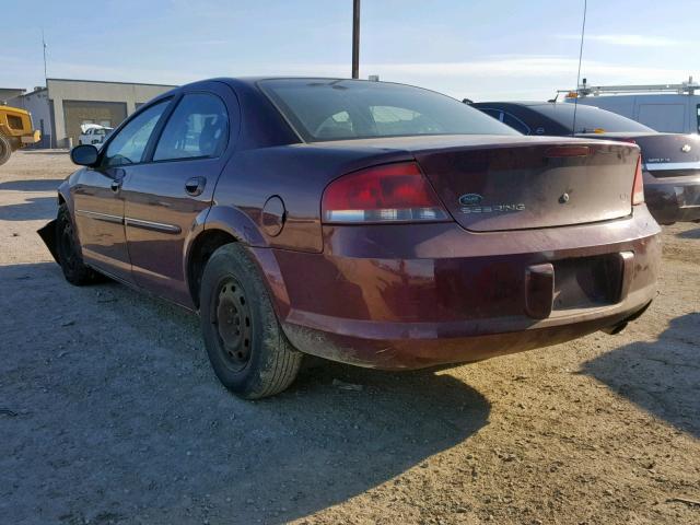 1C3EL46U31N551966 - 2001 CHRYSLER SEBRING LX MAROON photo 3