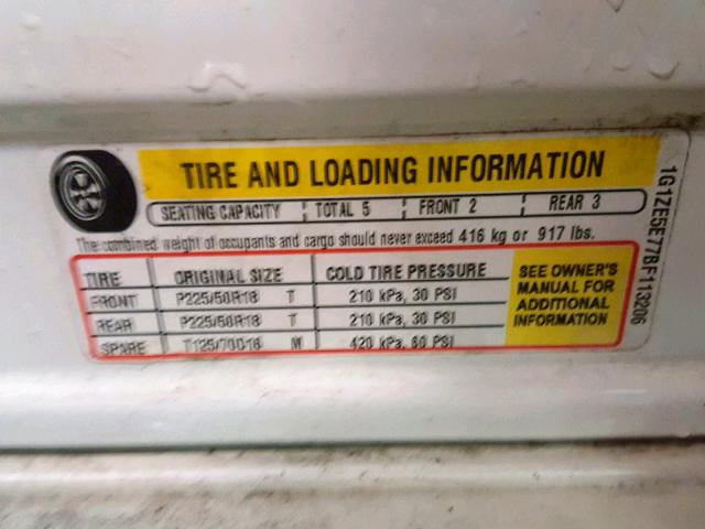 1G1ZE5E77BF113206 - 2011 CHEVROLET MALIBU LTZ 白色 照片 10