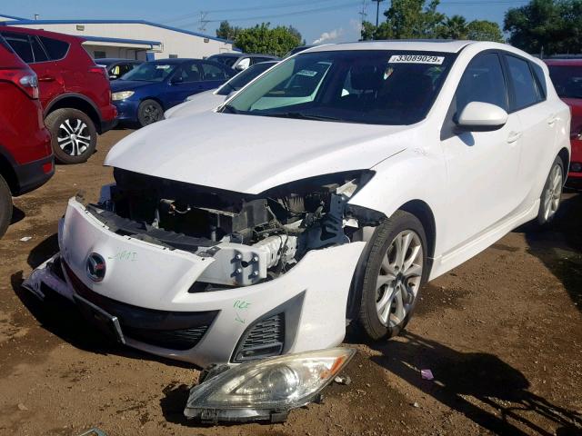 JM1BL1M67B1384926 - 2011 MAZDA 3 S WHITE photo 2