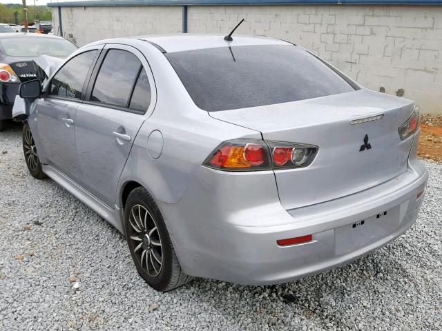 JA32V2FW8DU002707 - 2013 MITSUBISHI LANCER SE SILVER photo 3