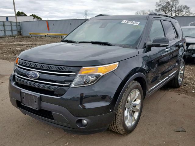 1FM5K8F84EGA04882 - 2014 FORD EXPLORER L BLACK photo 2