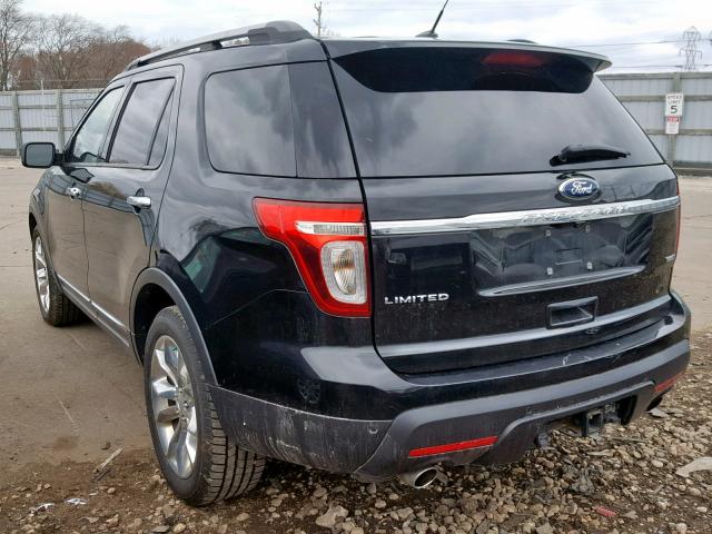 1FM5K8F84EGA04882 - 2014 FORD EXPLORER L BLACK photo 3