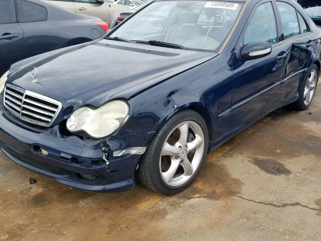 WDBRF40J05A790518 - 2005 MERCEDES-BENZ C 230K SPO BLUE photo 9