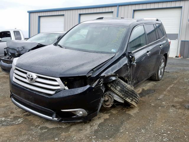 5TDDK3EH6CS127591 - 2012 TOYOTA HIGHLANDER BLACK photo 2