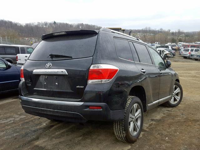 5TDDK3EH6CS127591 - 2012 TOYOTA HIGHLANDER BLACK photo 4