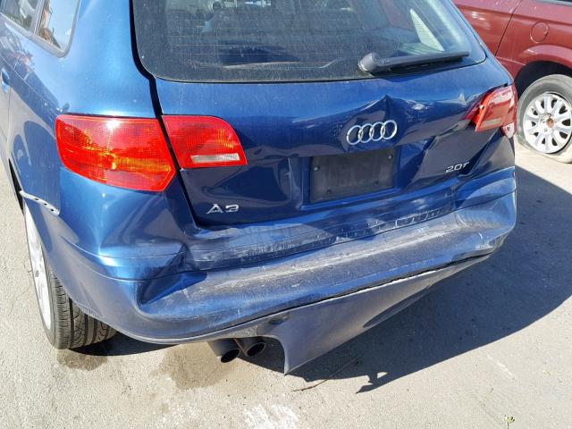 WAUNF98P77A036893 - 2007 AUDI A3 2.0 PRE BLUE photo 9