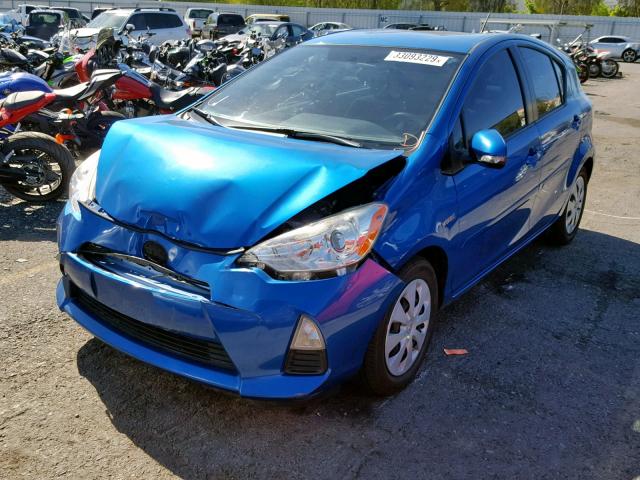 JTDKDTB31D1044188 - 2013 TOYOTA PRIUS C BLUE photo 2