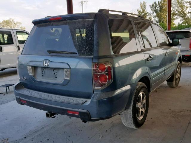 5FNYF28378B004202 - 2008 HONDA PILOT SE BLUE photo 4