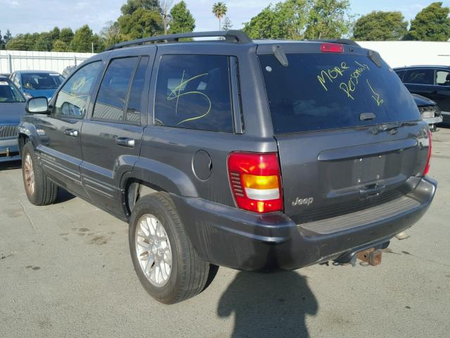 1J8GX58N64C385844 - 2004 JEEP GRAND CHER GRAY photo 3