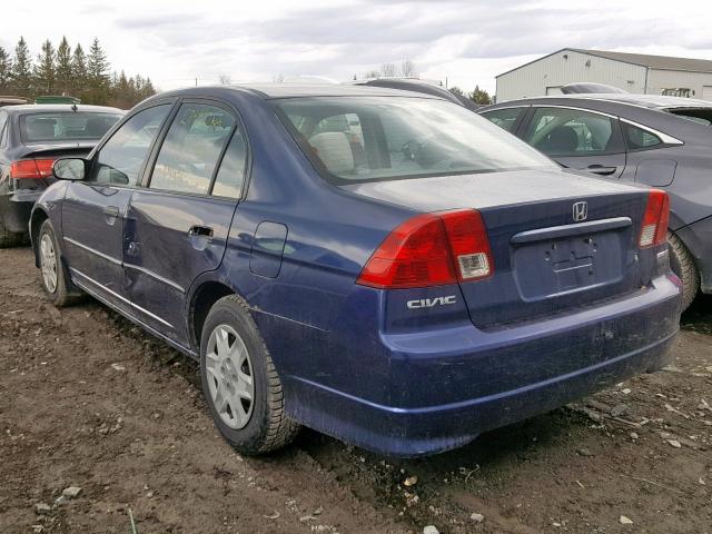 2HGES16354H935377 - 2004 HONDA CIVIC DX V BLUE photo 3