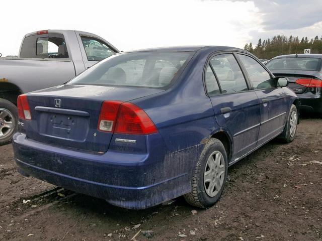 2HGES16354H935377 - 2004 HONDA CIVIC DX V BLUE photo 4