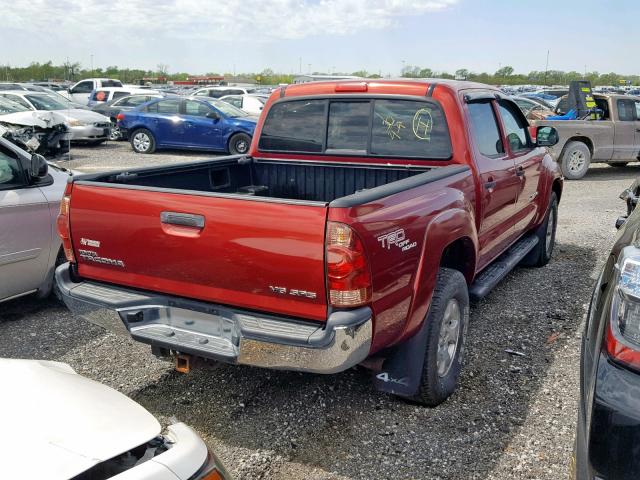 5TELU42N18Z522746 - 2008 TOYOTA TACOMA DOU 红色 照片 4