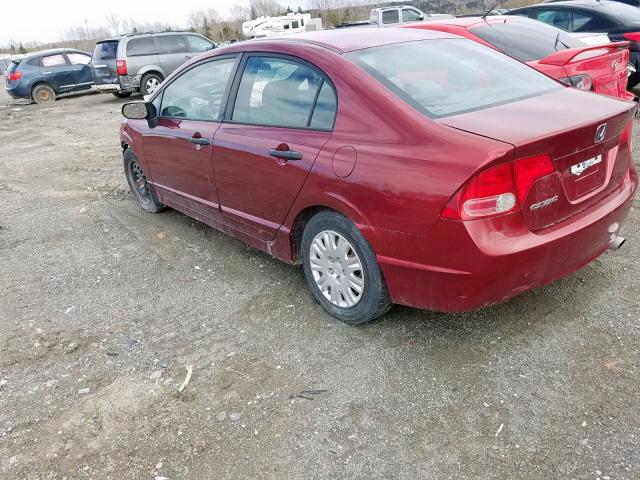 2HGFA15346H006406 - 2006 HONDA CIVIC DX RED photo 3