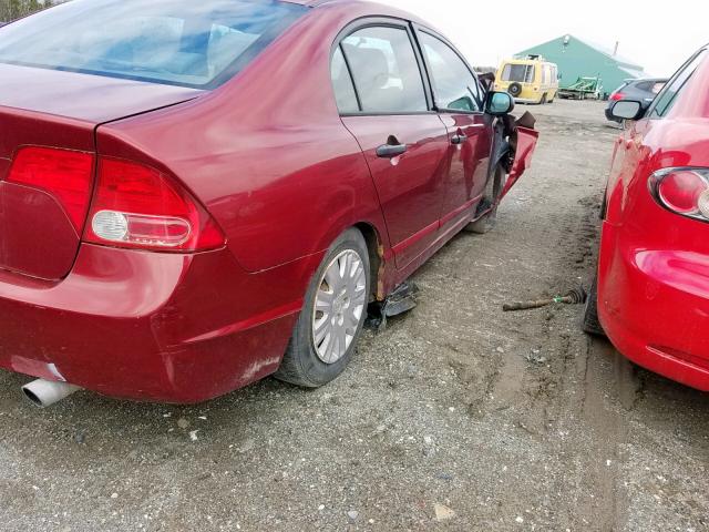 2HGFA15346H006406 - 2006 HONDA CIVIC DX RED photo 4