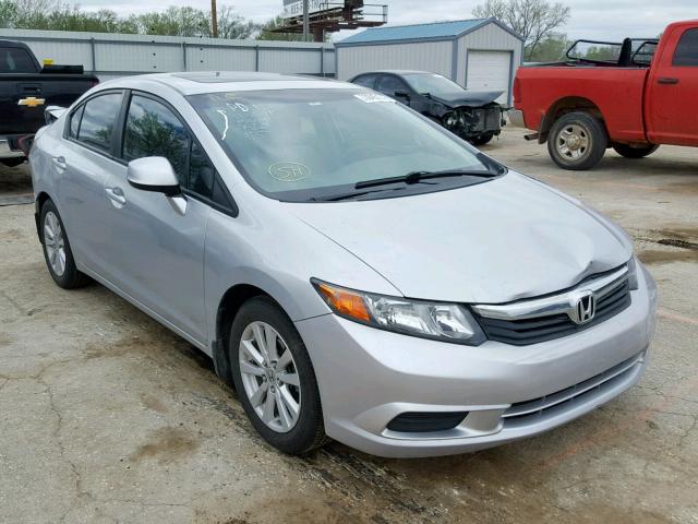 2HGFB2F91CH510879 - 2012 HONDA CIVIC EXL SILVER photo 1