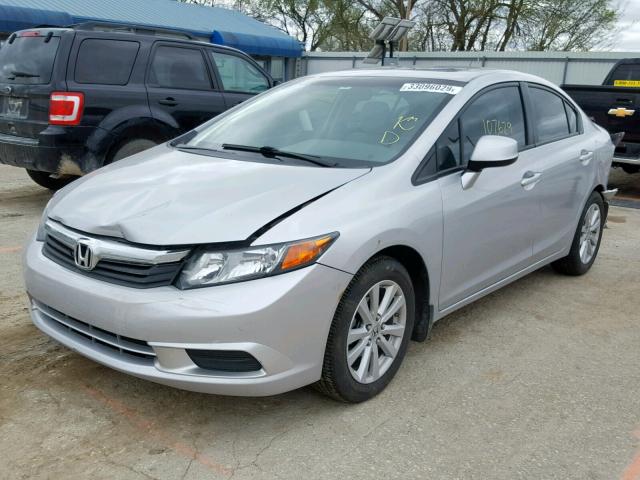 2HGFB2F91CH510879 - 2012 HONDA CIVIC EXL SILVER photo 2